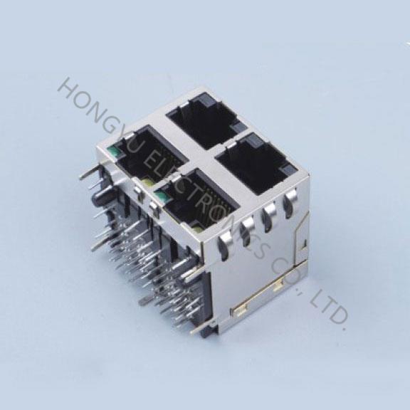 SFP+ 2x1 Cage,With light pipe