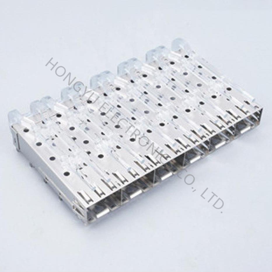 SFP 1x6 Cage,With light pipe