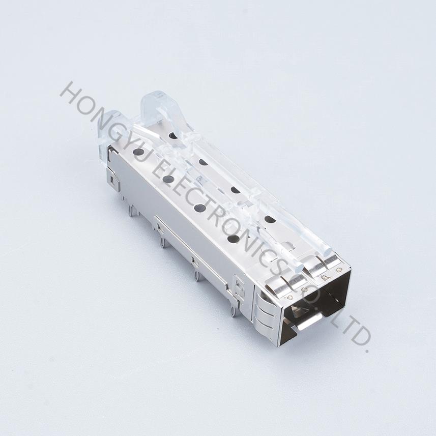 SFP+ 1x1 Cage,With light pipe