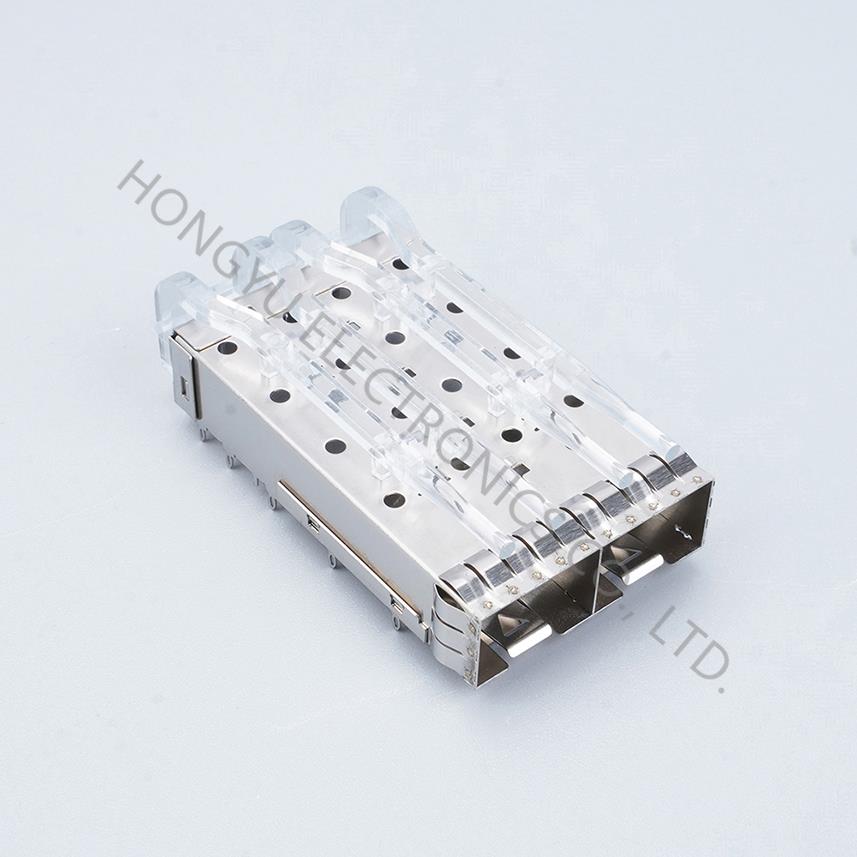 SFP+ 1x2 Cage,With light pipe