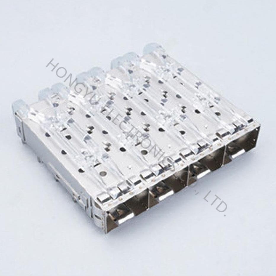 SFP+ 1x4 Cage,With light pipe