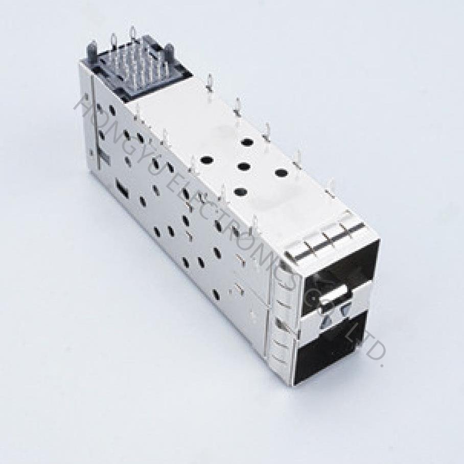 SFP+ 2x1 Cage,With light pipe