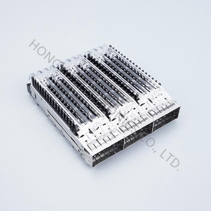 SFP 1x4 Cage,With light pipe